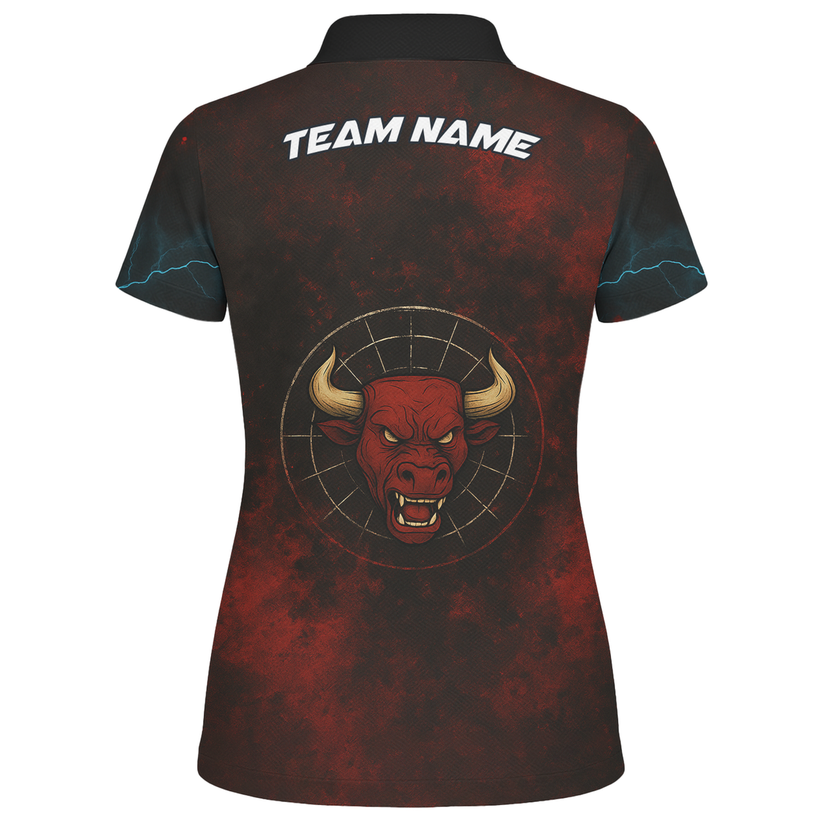 Personalized Red Bull Grunge Dart Polo Shirt Black Red For Women L3480 additional image 2