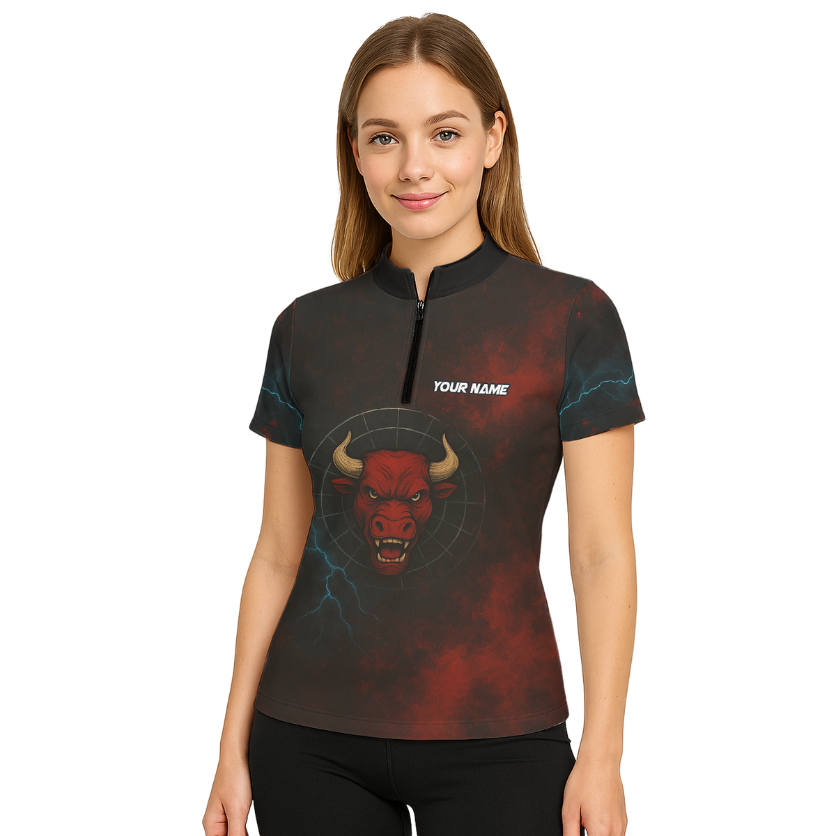 Personalized Red Bull Grunge Dart Polo Shirt Black Red For Women L3480 additional image 5