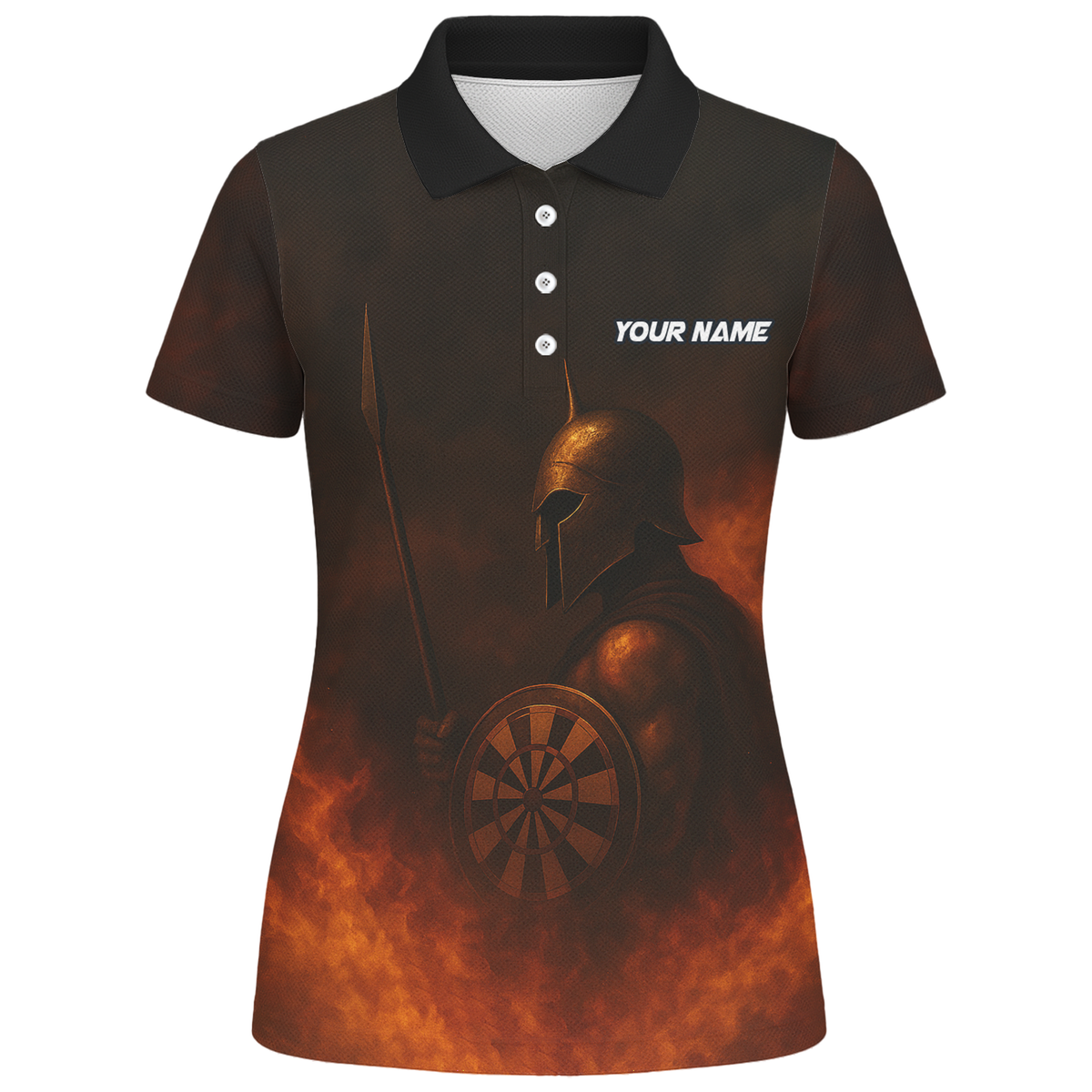 Personalized Spartan Fire Darts Polo Shirt Black Red For Women J3958 additional image 1