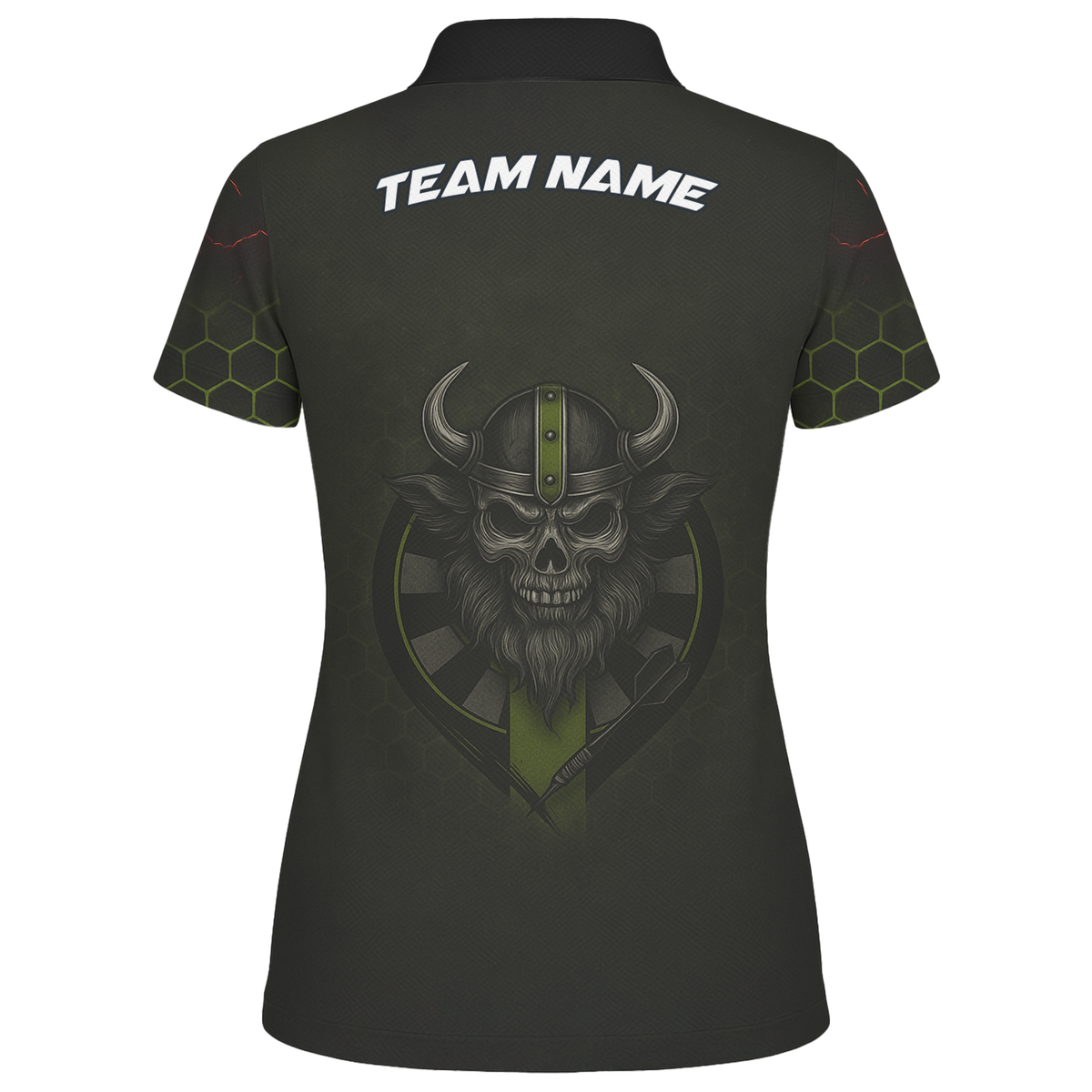 Personalized Viking Skull Dark Darts Jersey Polo Shirt Custom Name Team For Women K5251 additional image 2