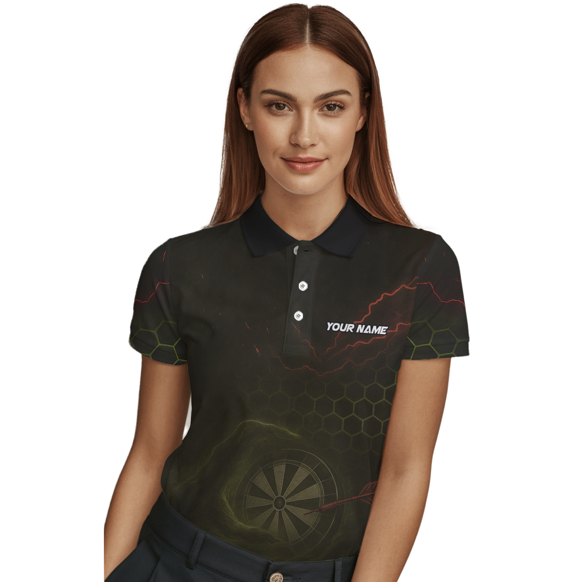 Personalized Viking Skull Dark Darts Jersey Polo Shirt Custom Name Team For Women K5251 additional image 3