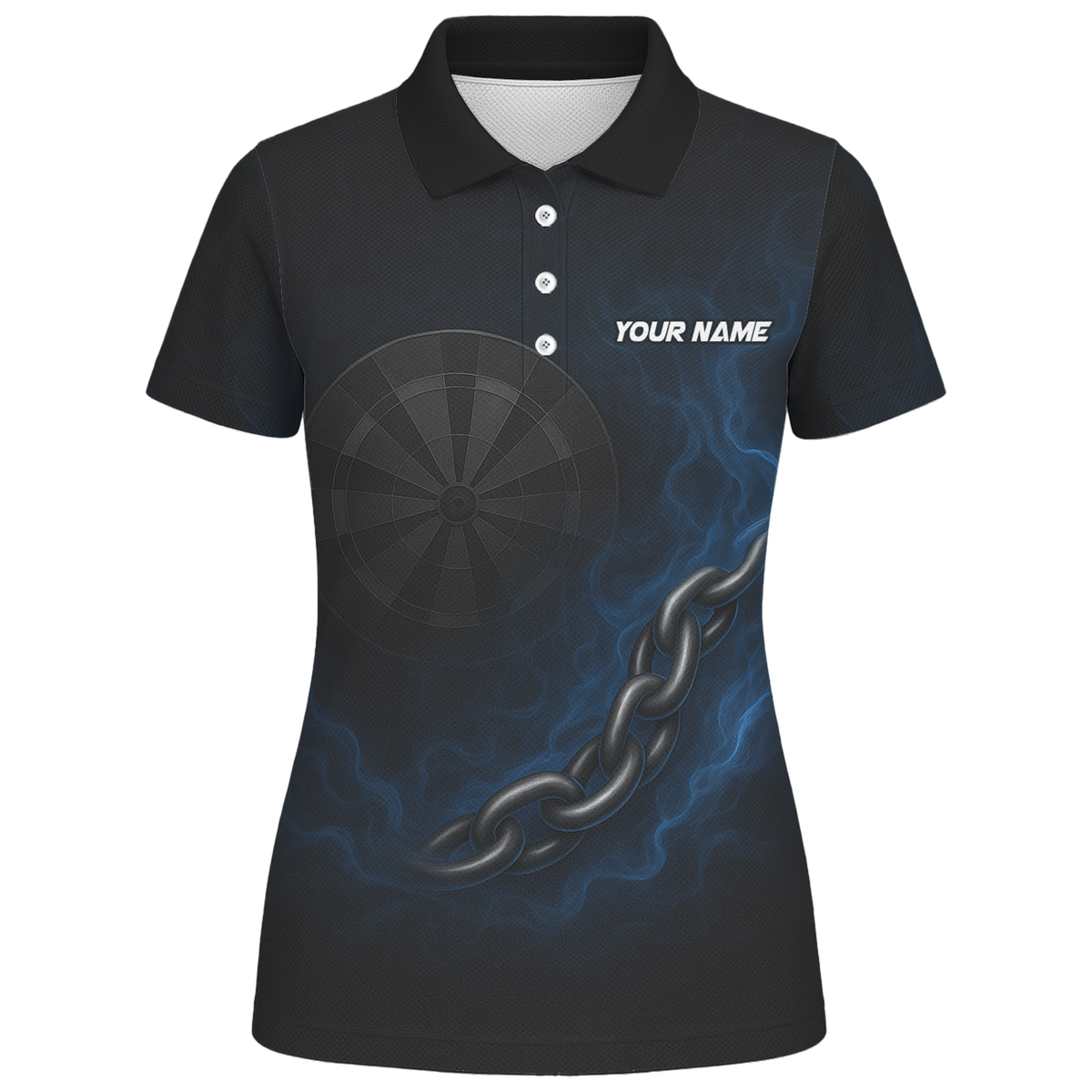 Personalized Scorpion Chain Dart Polo Shirt Black Blue For Women additional image 1