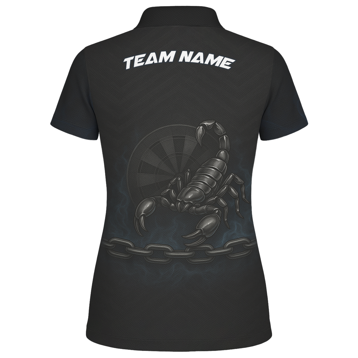 Personalized Scorpion Chain Dart Polo Shirt Black Blue For Women additional image 2