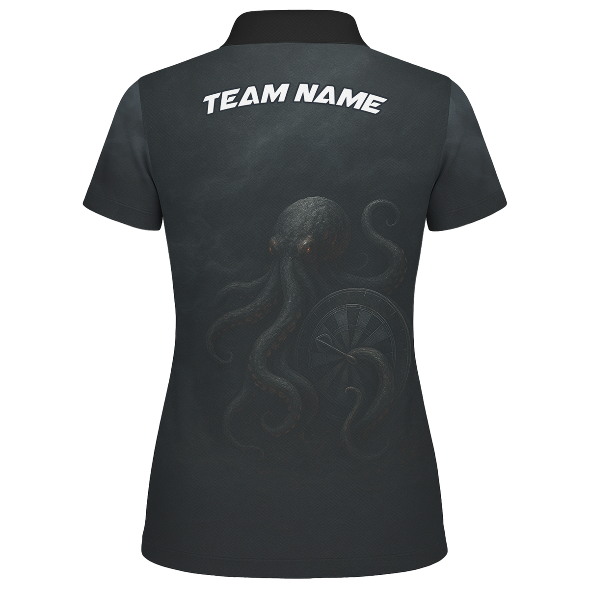 Personalized Black Kraken Octopus Dart Polo Shirt For Women X7981 additional image 2