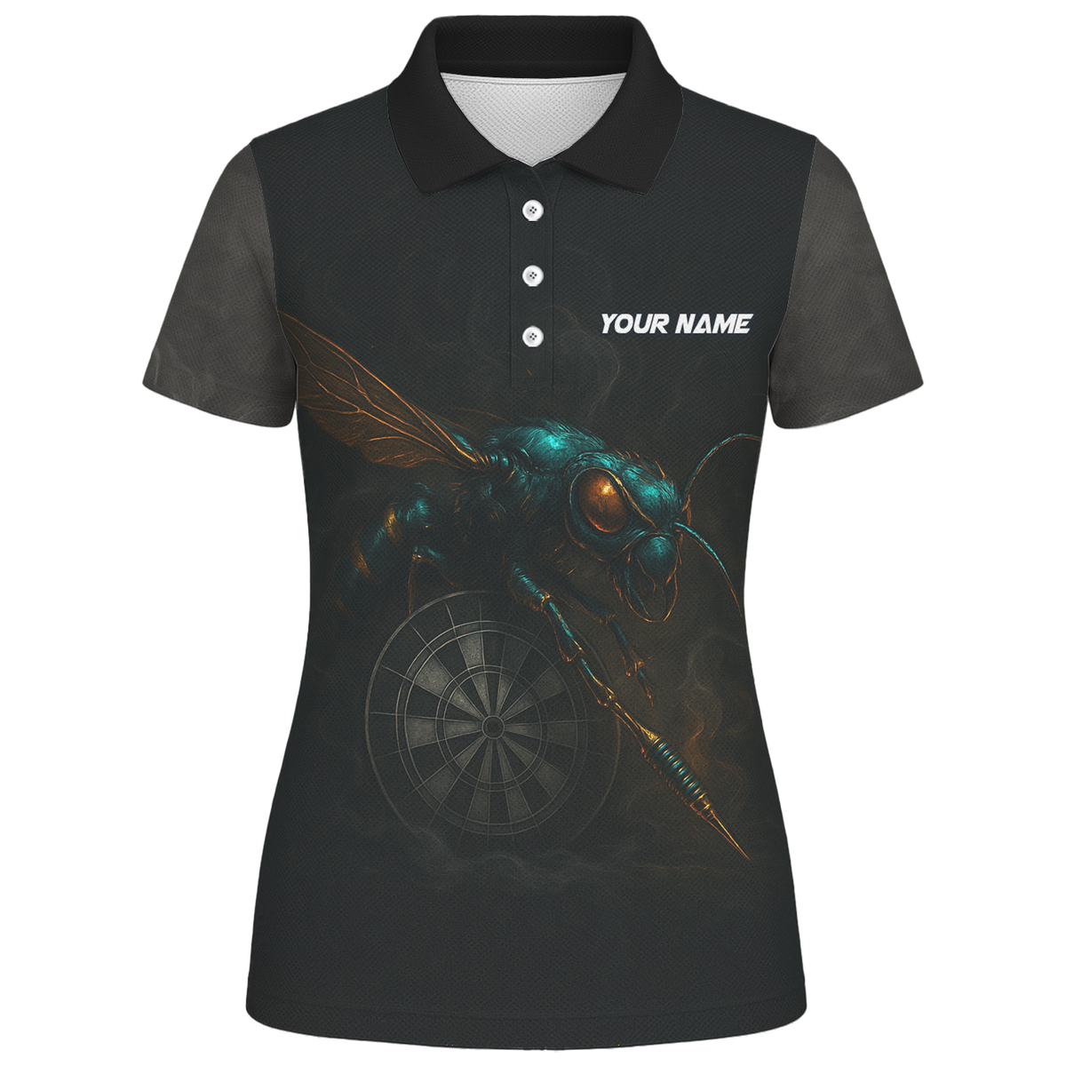 Personalized Black Wasp Dart Polo Shirt Custom Name Team For Women L1818 additional image 1
