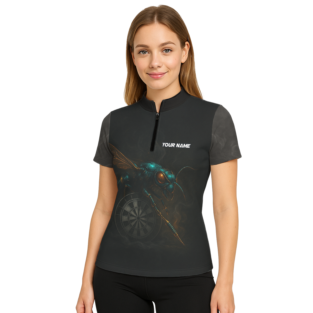 Personalized Black Wasp Dart Polo Shirt Custom Name Team For Women L1818 additional image 5