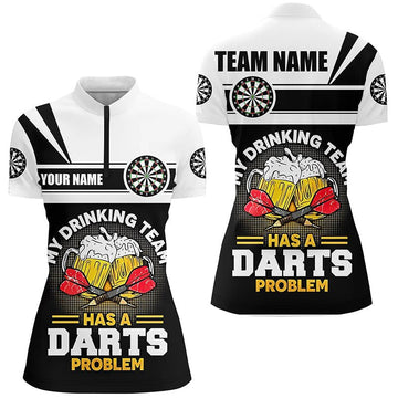 Dart Shirt for Women, 1/4 Zip Shirt for My Drinking Team, Dart Jersey O902