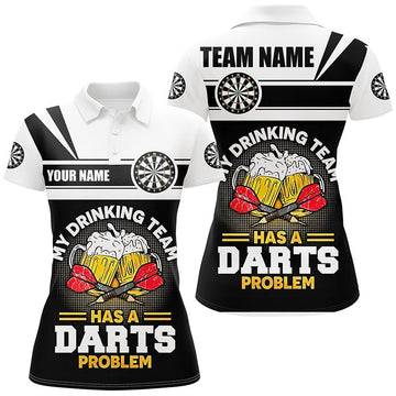 Women's Polo Shirt for My Drinking Team - Dart Shirt for Women - Dart Jerseys O902